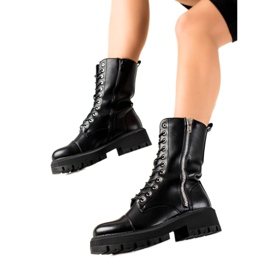 Seastar Čizme s ukrasnim patentnim zatvaračem crna