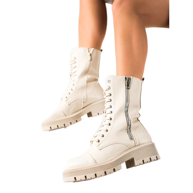 Seastar Bež traperi s ukrasnim patentnim zatvaračem