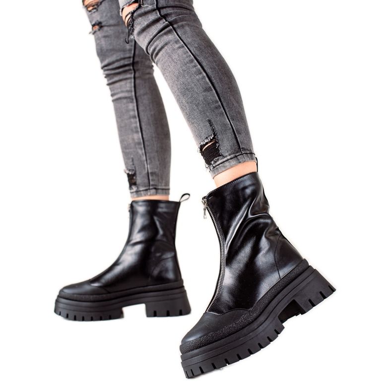 Seastar Klasični radnici s patentnim zatvaračem crno