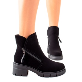 TRENDI Crni radnici s klizačima crna