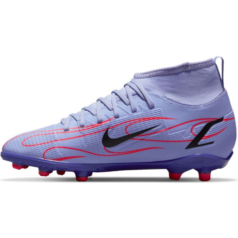 Nogometne cipele Nike Mercurial Superfly 8 Club Km Mg Jr DB0925 506 ružičasta, ljubičasta ljubičasta