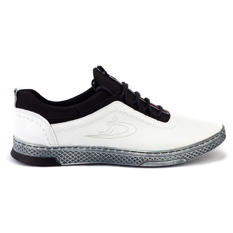 Polbut Muške kožne ležerne cipele K24 bijele boje bijela