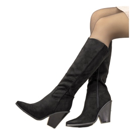 Crne jahaće čizme na stupu Natascia crna