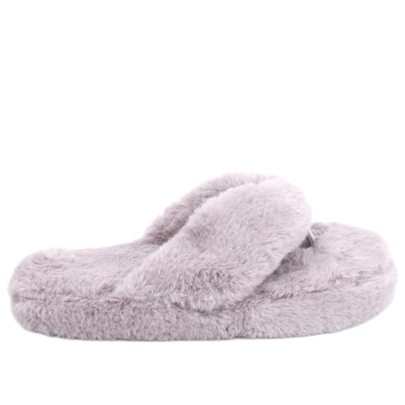 Bunny Grey krznene papuče siva