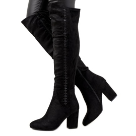 Crne čizme na izoliranom stupu Menas crna