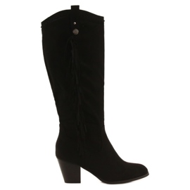 Crne tople čizme s Voisine prugama crna