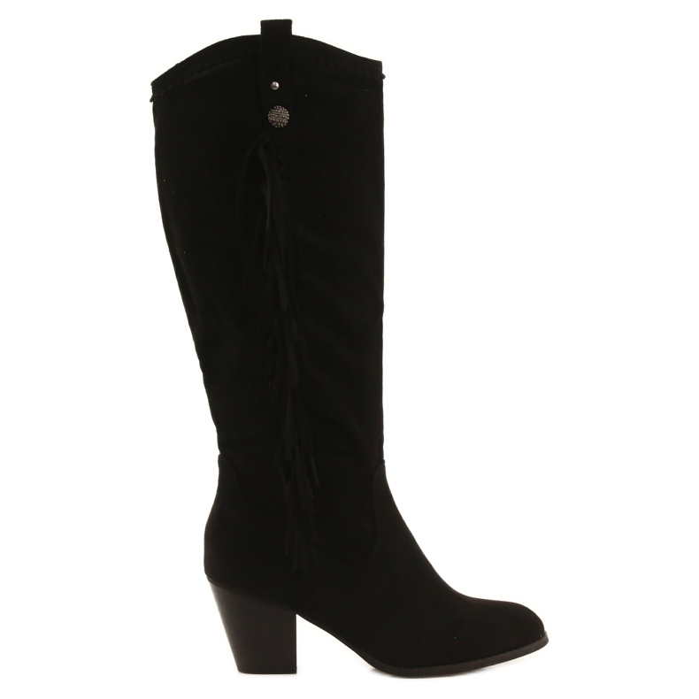 Crne tople čizme s Voisine prugama crno