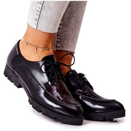 Kožne cipele Monnari M73 / 1 Crna višebojan