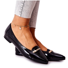 Monnari balerinke od lakirane kože 0160-020 crne crna