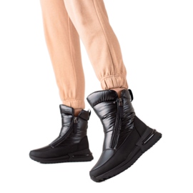 Weide Ležerne crne čizme za snijeg crna