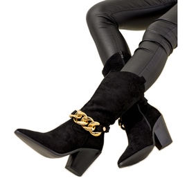 Crne kaubojske čizme na Effie postu crna