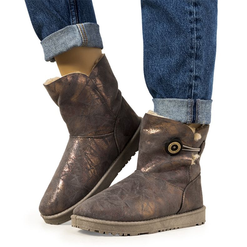 Ženske sive i zlatne čizme za snijeg od Kanga siva zlatna