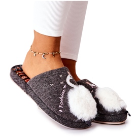 Tople papuče Grey Rey's swan siva