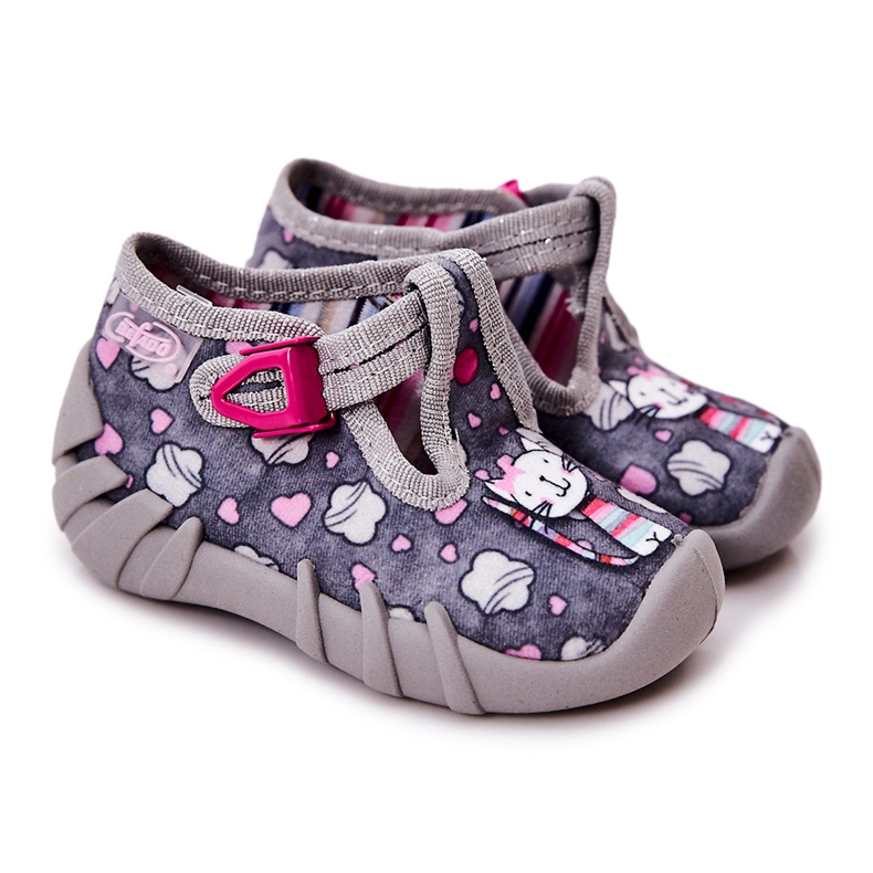 BEFADO S.A. Cipele Papuče Befado Kotki 110P326 Grey siva