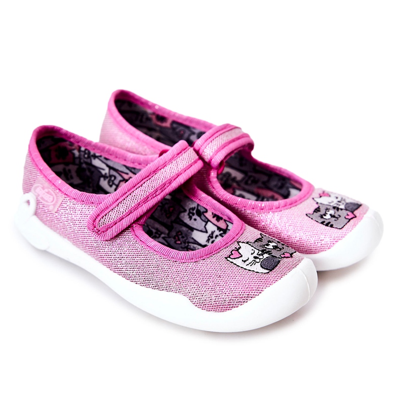 BEFADO S.A. Balerine papuče Befado Cats 114X465 Pink ružičasta