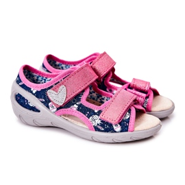 BEFADO S.A. Befado sandale s čičak trakom 065X151 Mornarsko plavo-ružičasta tamnoplava