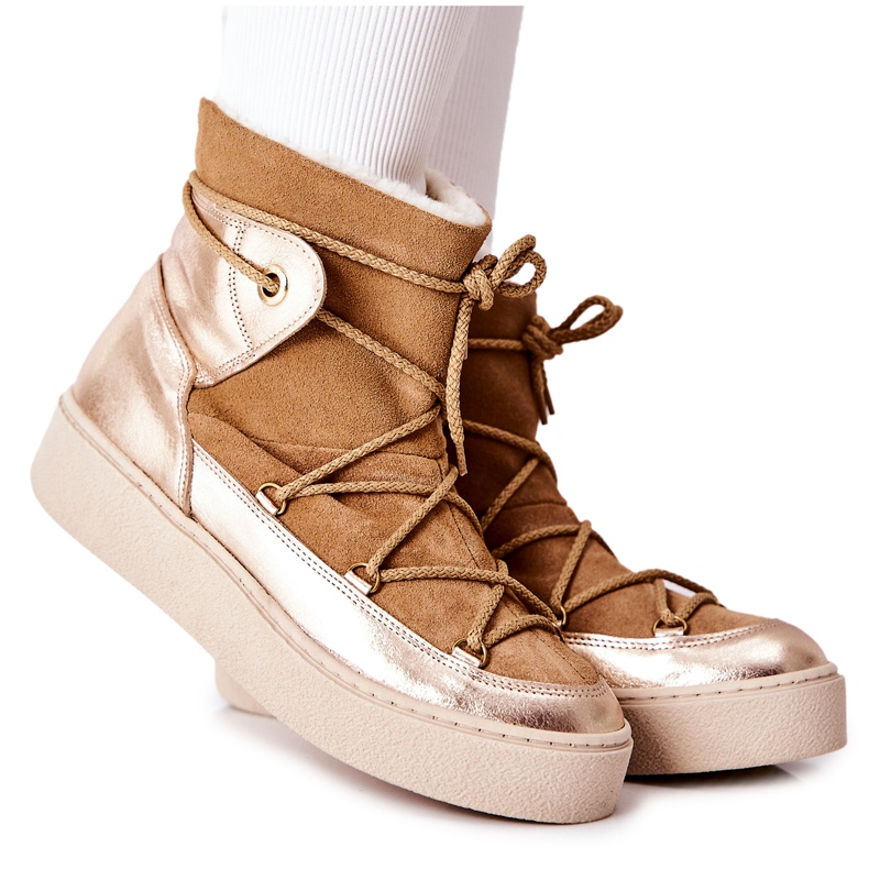 Tople antilop čizme za snijeg Camel Clarem smeđa