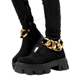 Crne čizme na debelom Alines potplatu crna