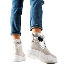 TRENDI Ležerne čizme za snijeg srebro siva