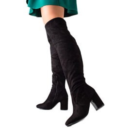 Super Me Klasične čizme na visoku petu crna