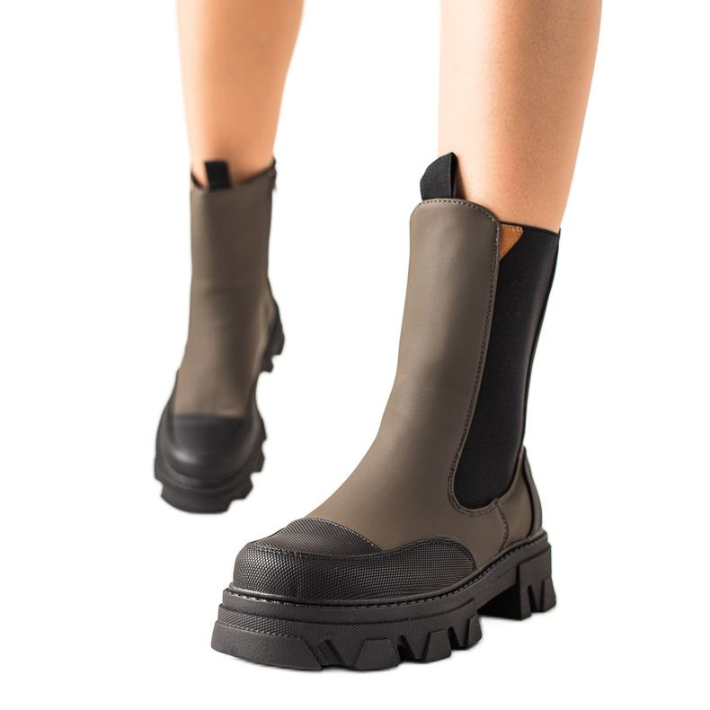 Seastar Workery Fashion čizme kaki zelena