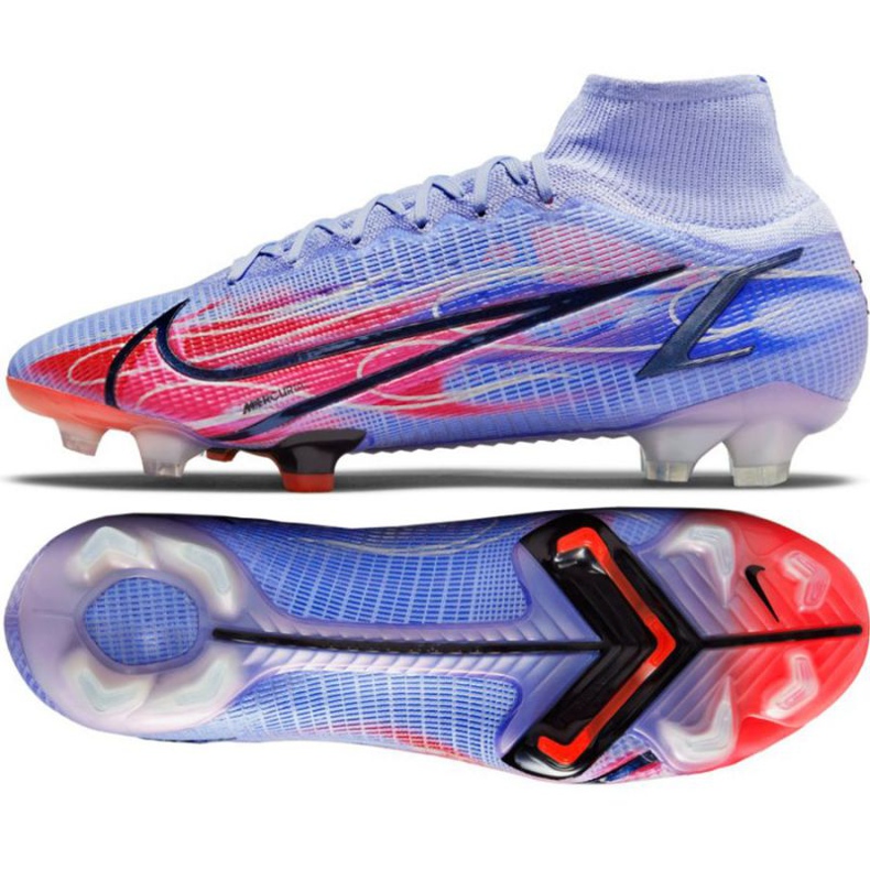 Nogometne cipele Nike Mercurial Superfly 8 Elite Km Fg M DB2859 506 raznobojna ruže i ljubičaste