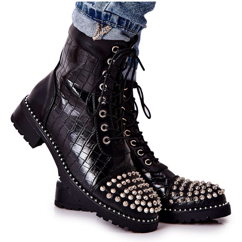 WT1 Crne čizme Sorela s patentnim zatvaračima crno