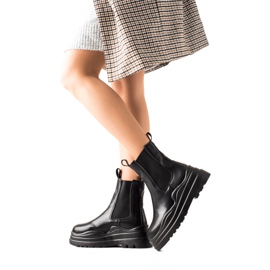 TRENDI Čizme Chelsea na modnoj platformi crna