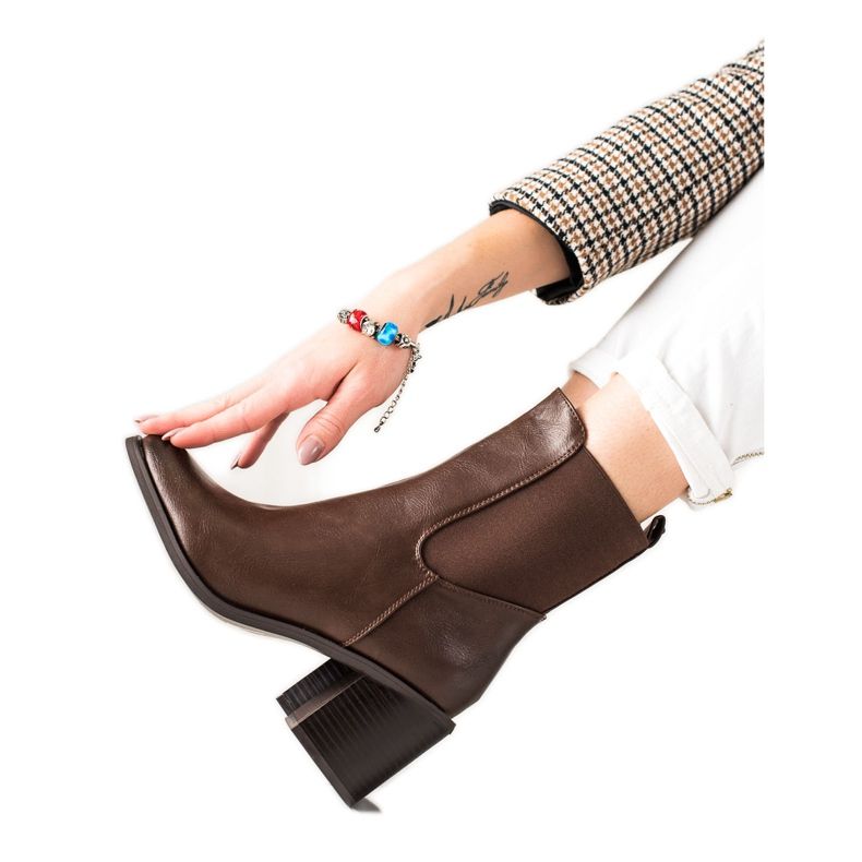 Laura Mode Elegantne čizme smeđa