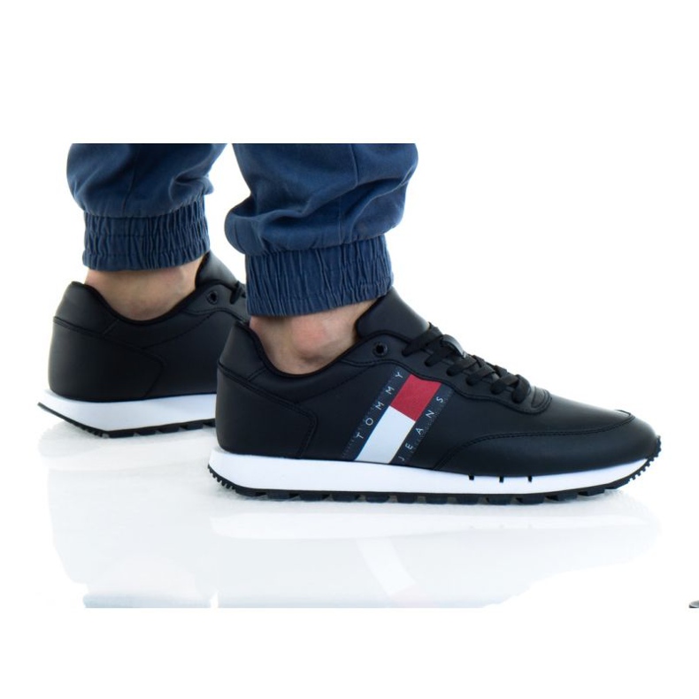 Tommy Hilfiger Cipele Tommy Jeans Leather Bds M EMOEM00898 bijela crno crvena