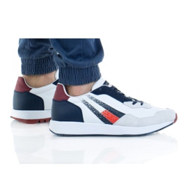 Tommy Hilfiger Track Cleat Mix Runner M EMOEMO0872 Ogy cipele bijela crvena tamnoplava