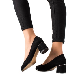 Sabatina Suede pumpe s kubičnim cirkonijem crna