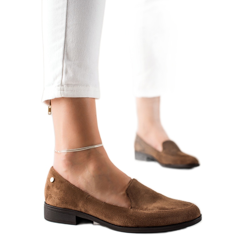 M.Daszyński Elegantne mokasine od antilopa smeđa