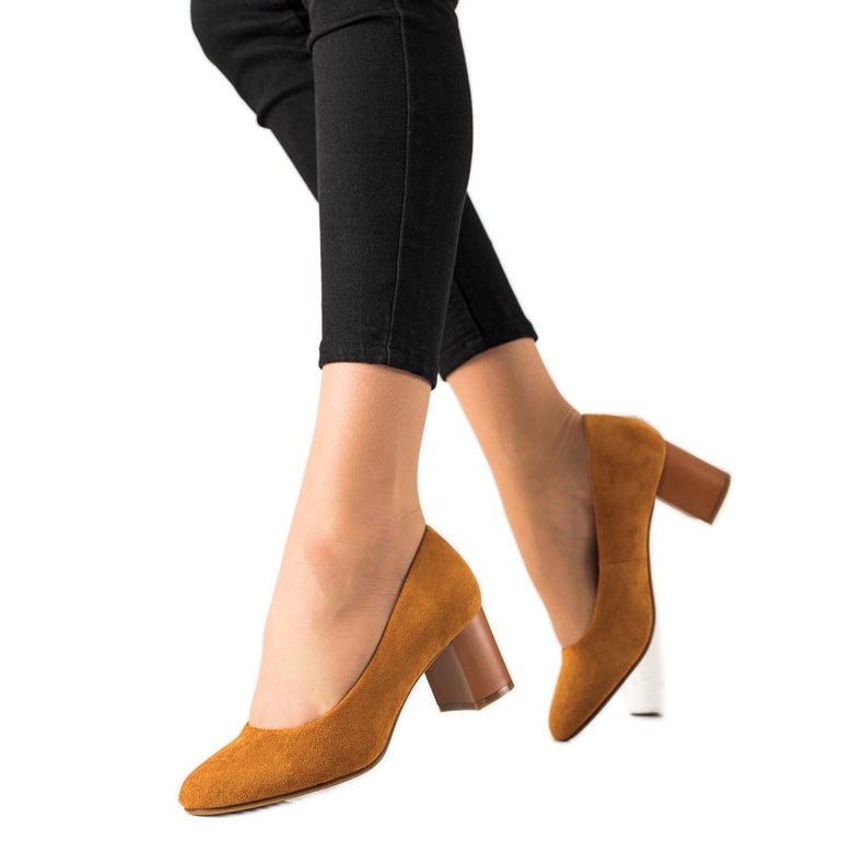 M.Daszyński Camel pumpe smeđa žuta boja