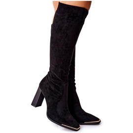 PS1 Ženske tople čizme Gold Toe Black Puentos crno