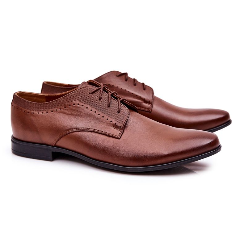 Bednarek Polish Shoes Elegantne kožne cipele Bednarek 724 Brown smeđa