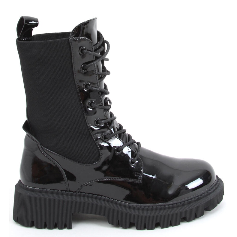 Vojne čizme s gornjim dijelom čarapa Sanna Black crno