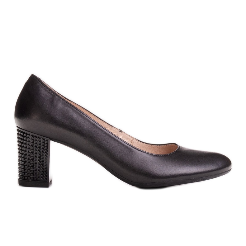 Marco Shoes Glatke crne cipele 1170P s 3D petom crno