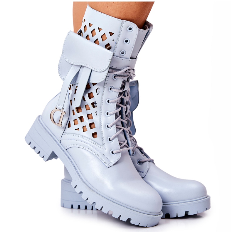 PS1 Ažurne čizme s bubrezima Blue Rock Star plava