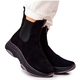 WS1 Crne Nicci antilop čizme s platformom crno