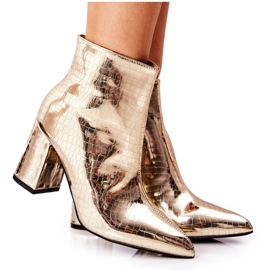 WS1 Čizme na zrcalnoj zmiji Zlatni fert zlatna