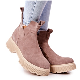 Lewski Shoes Suede Workery Lewski 3104 / P Cappucino čizme bež