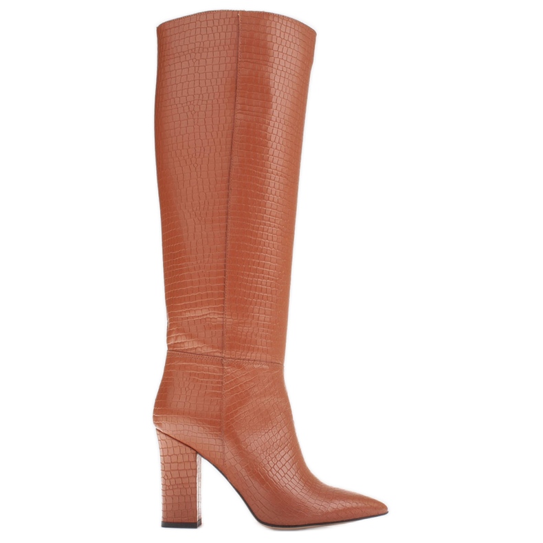 Marco Shoes Kate čizme sa širim gornjim dijelom smeđa
