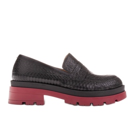 Marco Shoes Loaferice s debelim potplatom crna
