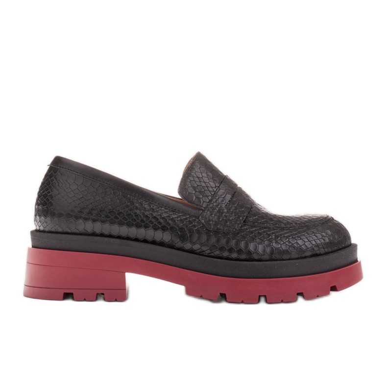 Marco Shoes Loaferice s debelim potplatom crno