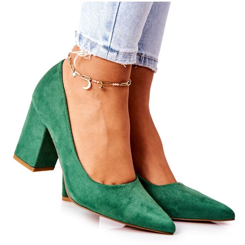 WS1 Suede zelene cipele Florena zelena