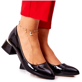 Lewski Shoes Lakirane kožne pumpe Lewski 3118 crne crna