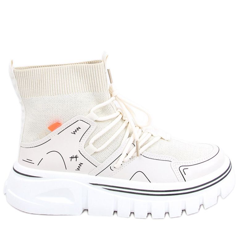 Malin Bež čarapa sportske cipele