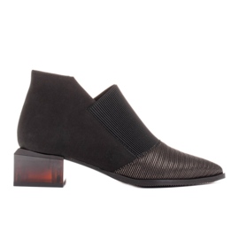 Marco Shoes Čizme od nubuka s gumom u gornjem dijelu crna