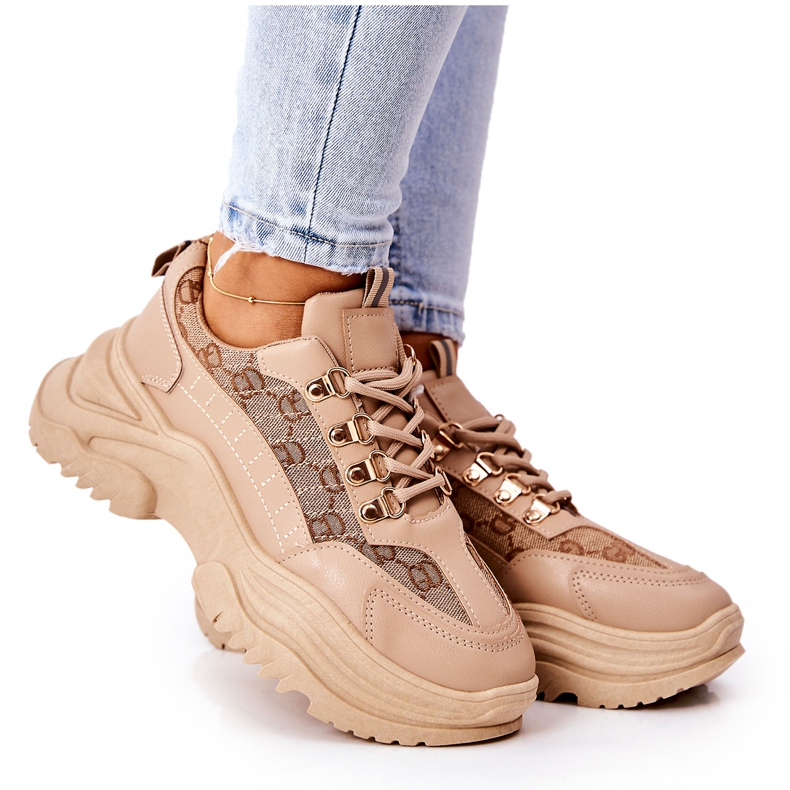 PM1 Sportske cipele na bež Flynn platformi